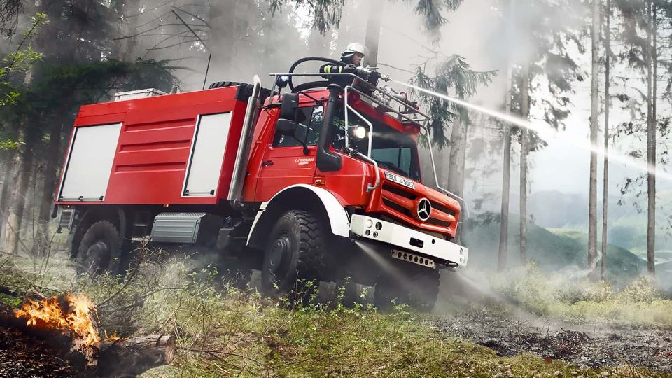 مرسدس یونیماگ در نمایشگاه FIRE mobil