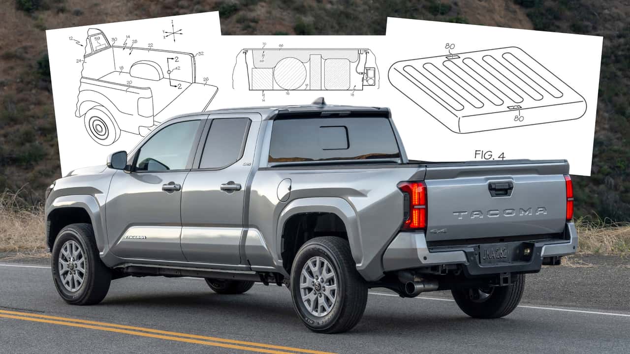 تویوتا تخت های وانت پر از هوا را برای نگه داشتن وسایل در جای خود ثبت اختراع می کند