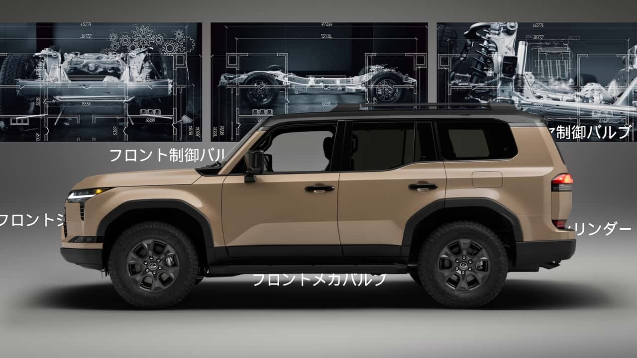 نحوه عملکرد سیستم تعلیق ترفند Lexus GX در مراکز خرید و موآب