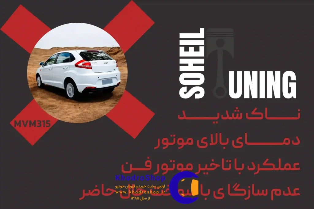 مشکلات MVM 315 شامل تأخیر پدال گاز، ناک شدید ، دمای بالای موتور ، عملکرد با تاخیر موتور فن ، عدم سازگاری با سوخت ، مصرف سوخت بالا و کشش ضعیف است که با ریمپ ECU MVM 315 قابل رفع می&zwnj;باشد.