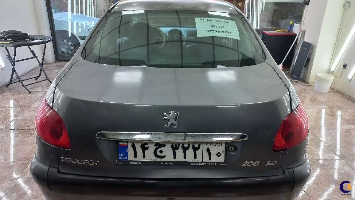 نمای 4 از خرید پژو 206 SD V8 مدل 2012-1391 مدل 2012-1391 رنگ نوک مدادی نقدی و اقساطی در خودروشاپ