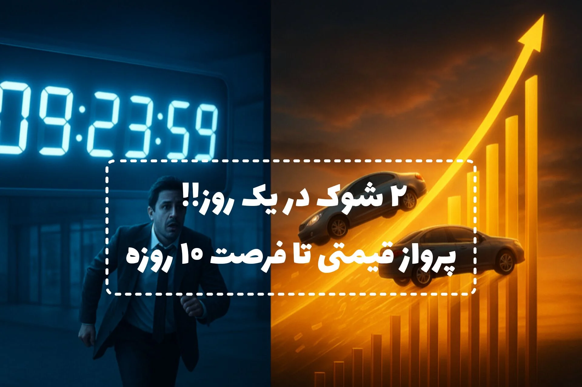 شوک دوقلو در بازار خودرو: دنا پلاس ۱.۳۵۲ میلیاردی شد! | ۱۰ روز فرصت فراخوان ایران‌خودرو؛ الآن بفروشید یا در اوج ضرر کنید؟