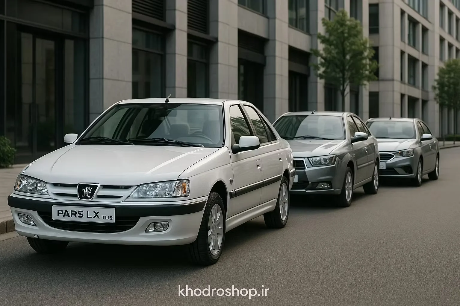 مقایسه پژو پارس LX TU5 با رقبا پژو پارس LX TU5، دنا معمولی، سورن پلاس و تارا